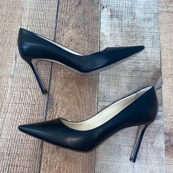 JIMMY CHOO BLACK ROMY 85 PUMPS SIZE 37 1/2 - Picture 4 of 12